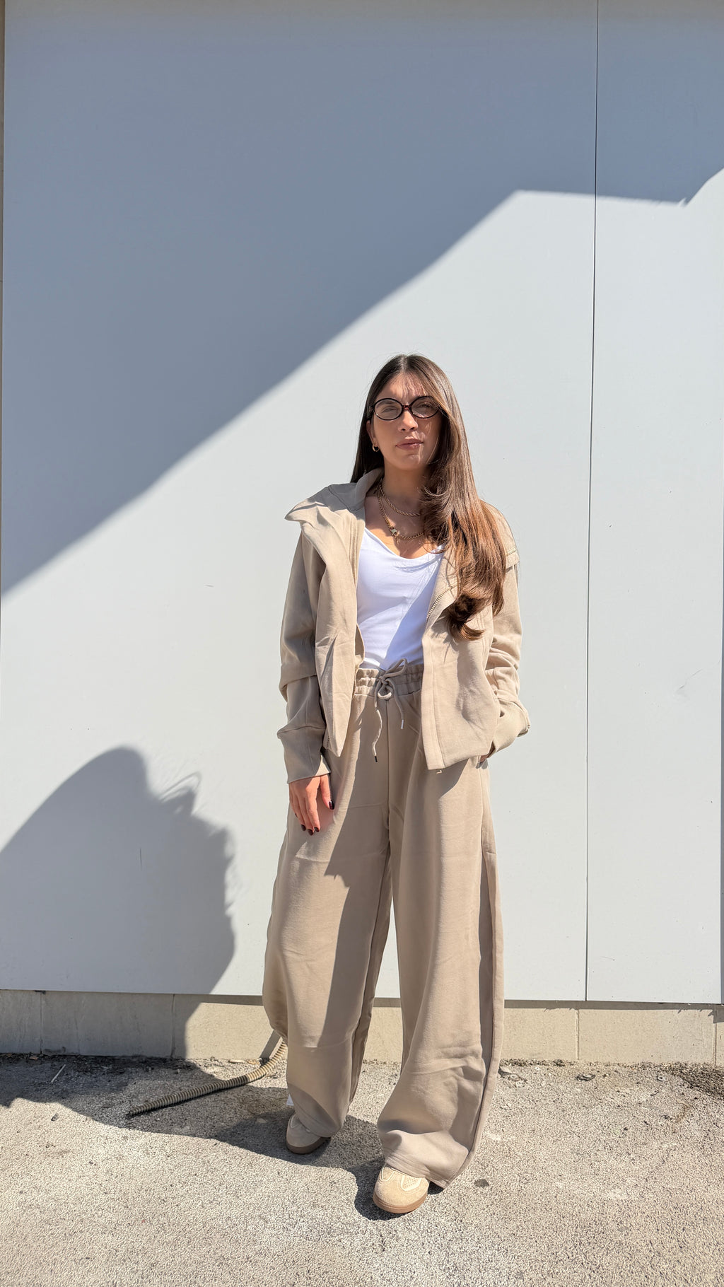 Coordinato tuta beige