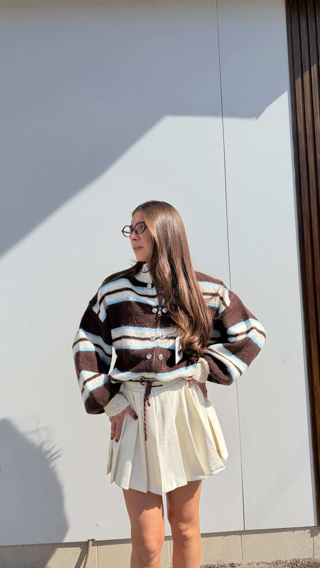 Maxi-Cardigan Marrone