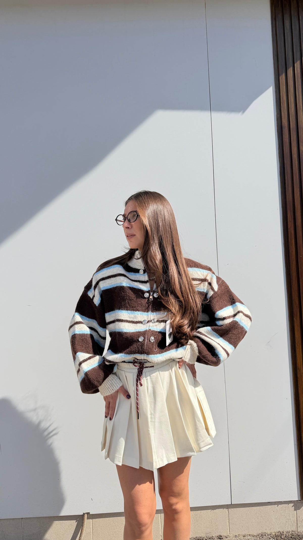Maxi-Cardigan Marrone