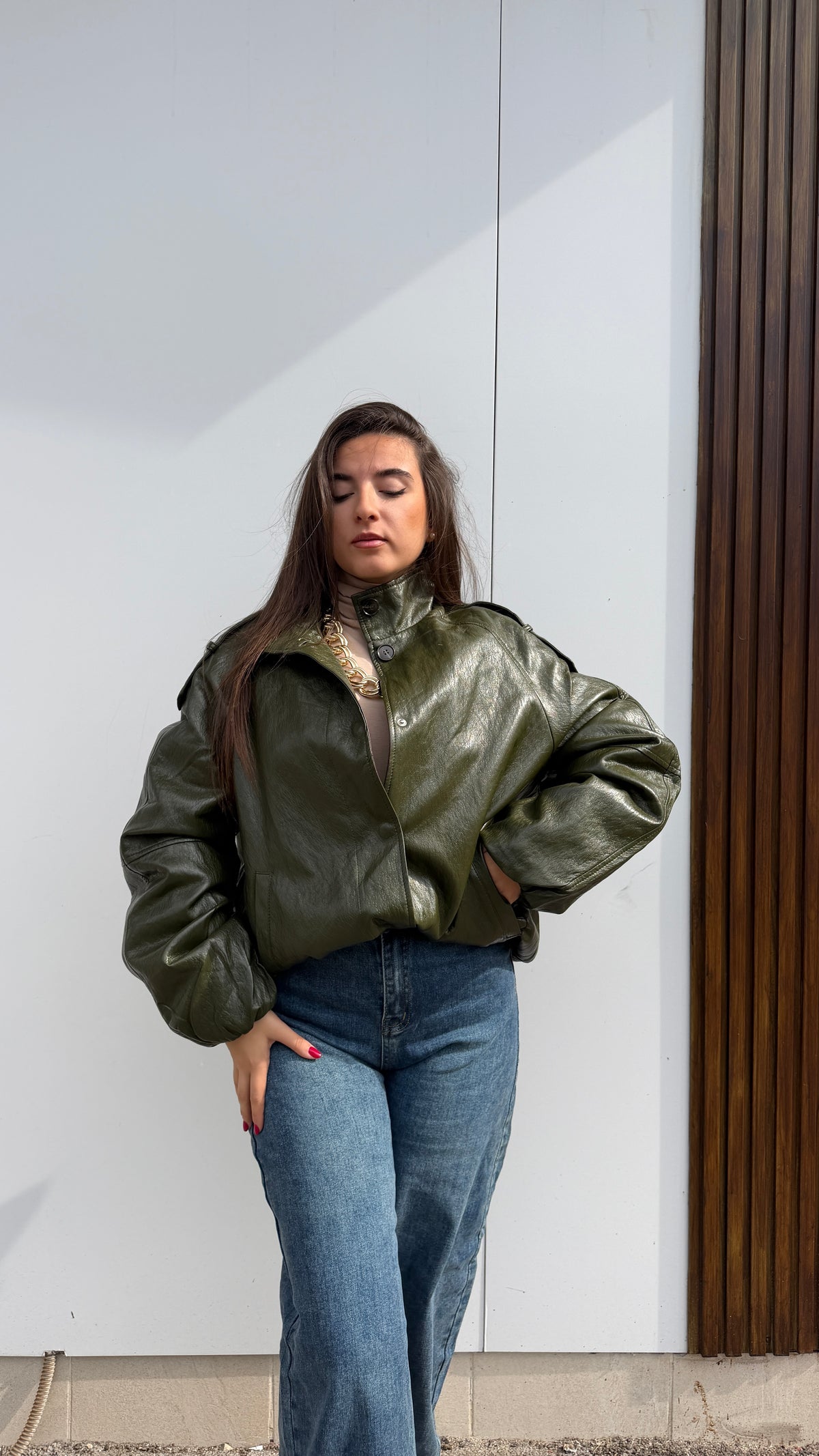 Maxi bomber verde acido