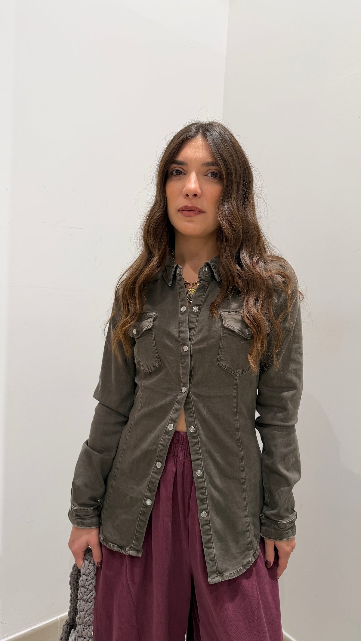 Camicia Denim Fango