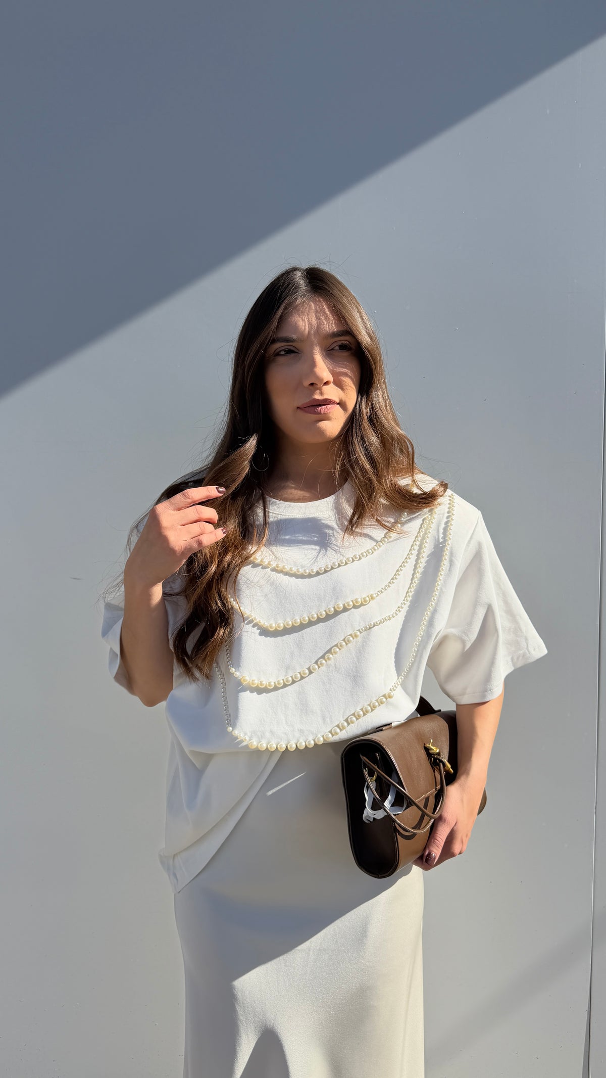 Maxi shirt perle
