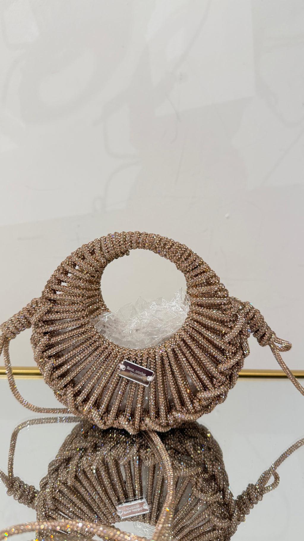 Crystal Bag Rose Gold