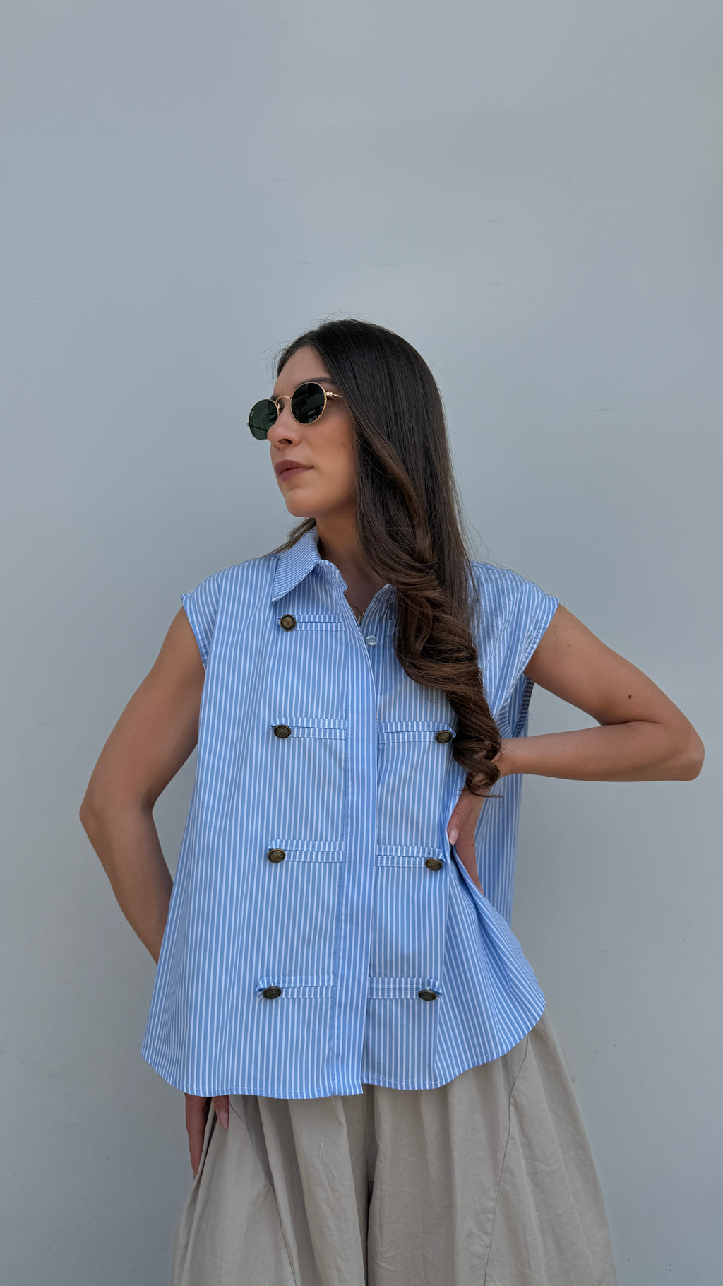 Camicia Over Righe