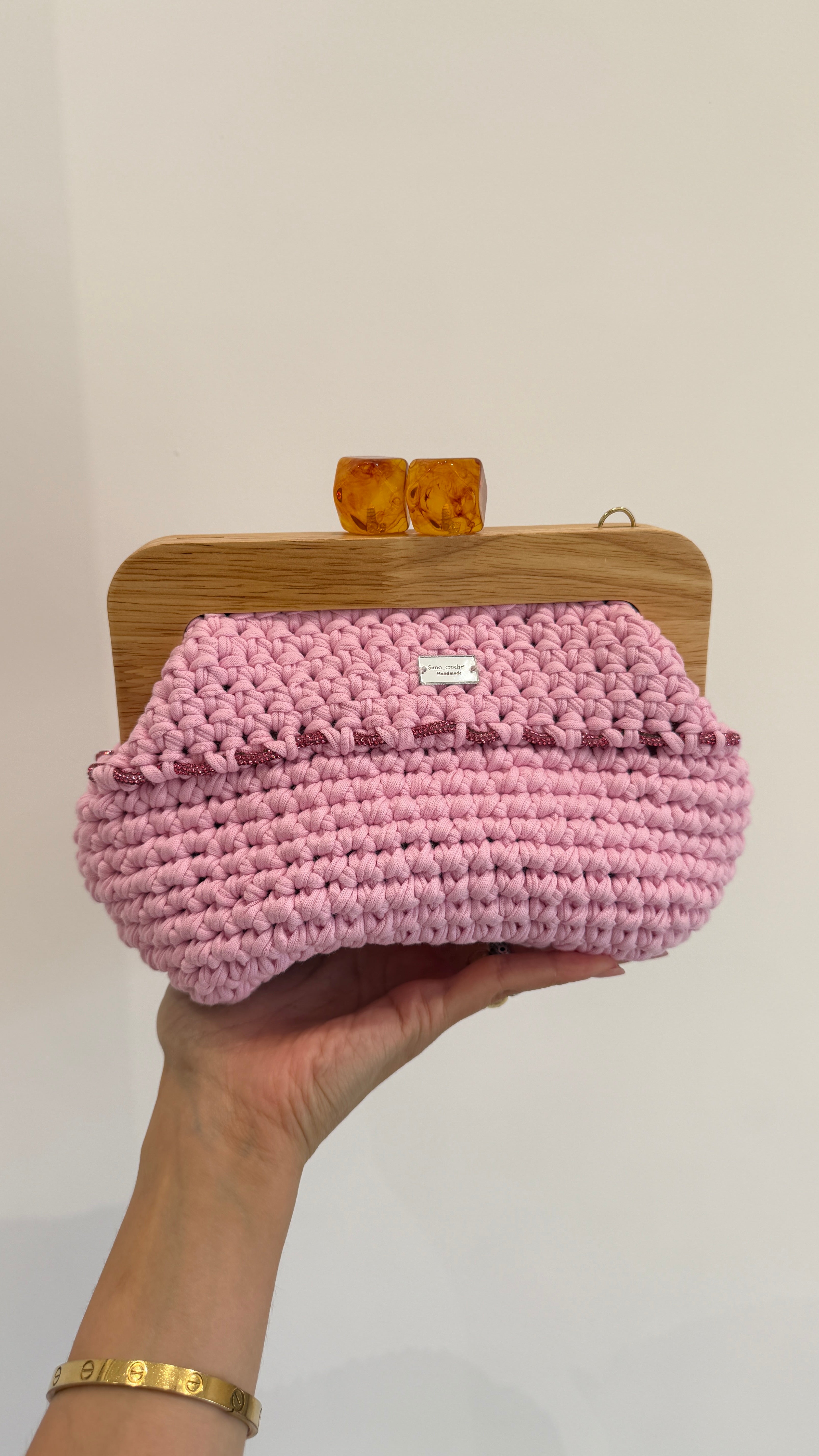 Borsa clutch intrecciata