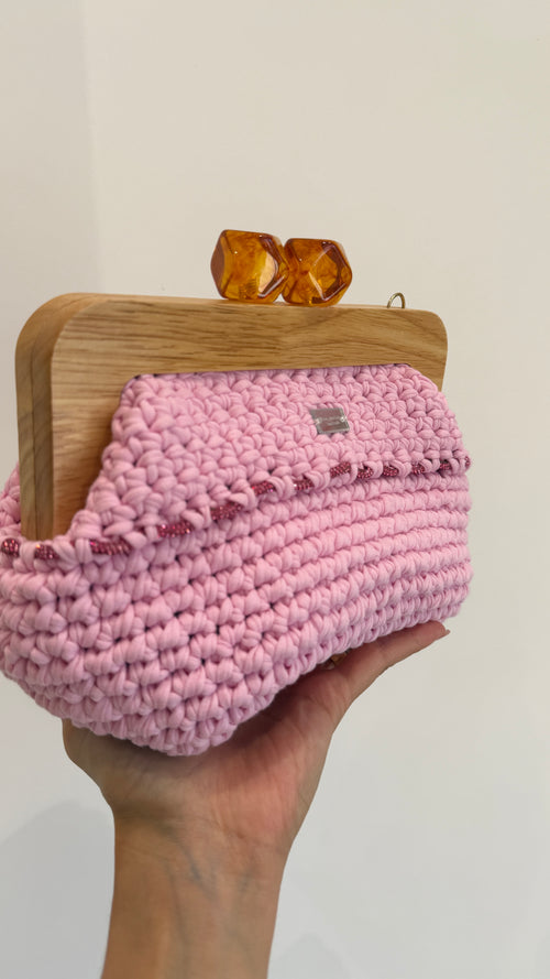 Borsa clutch intrecciata