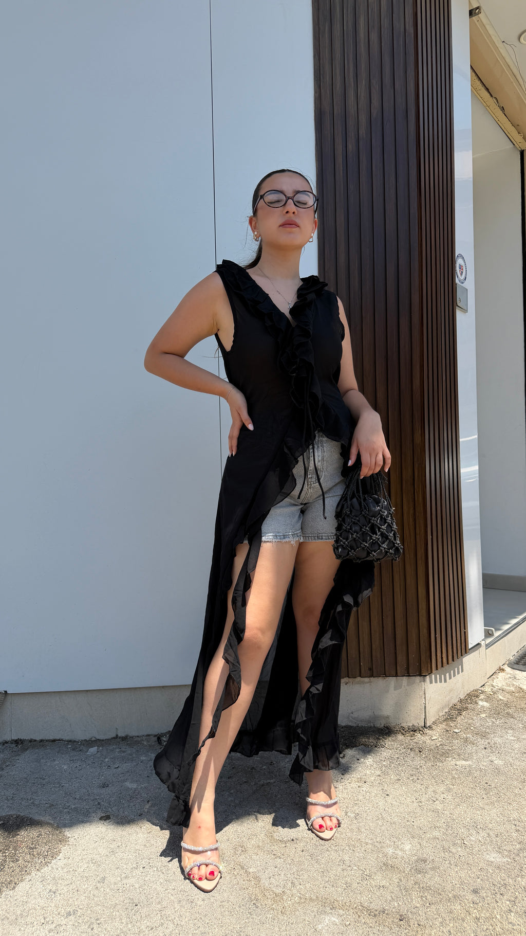 Copricostume velato lungo