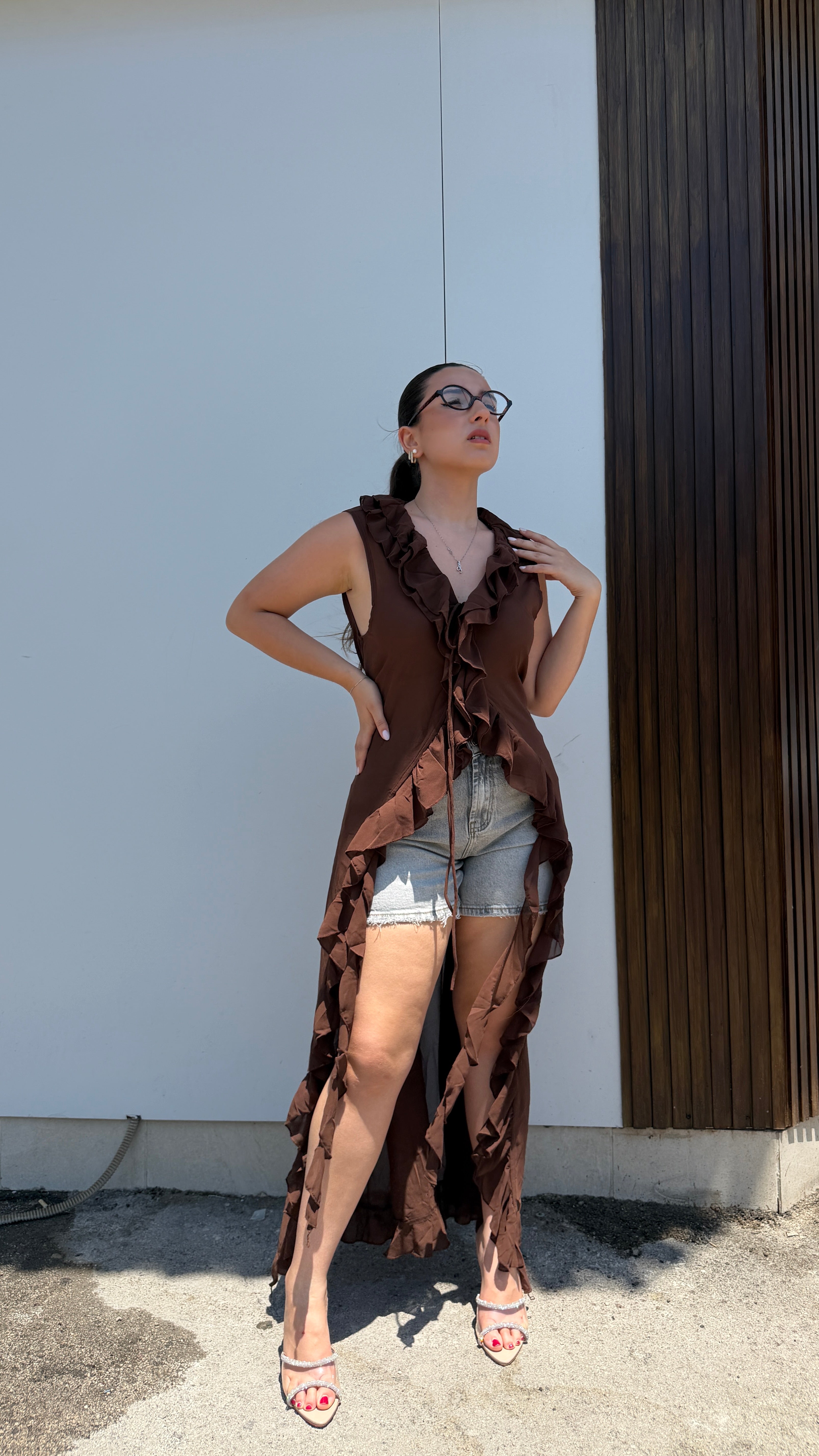 Copricostume velato lungo
