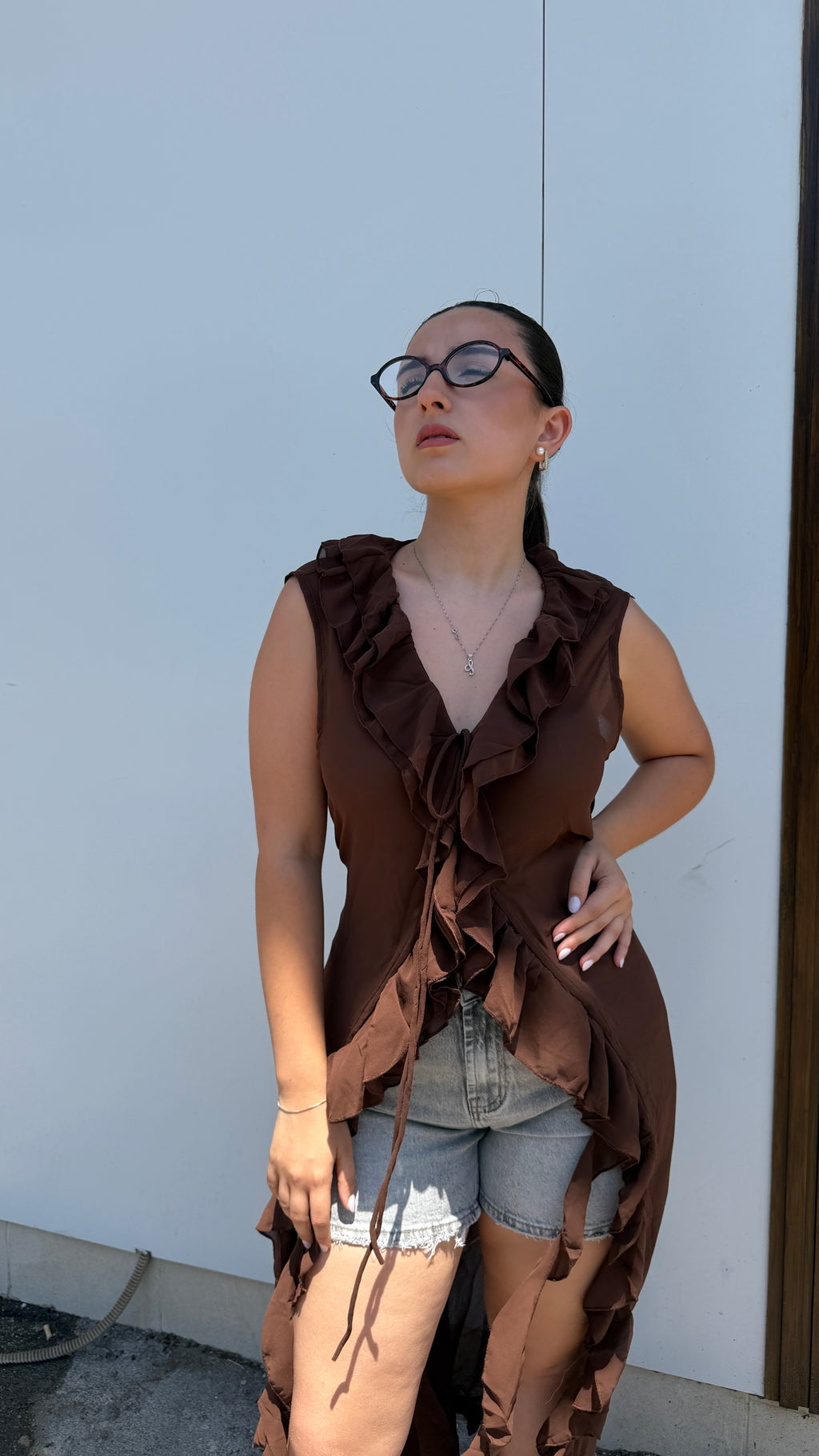 Copricostume velato lungo