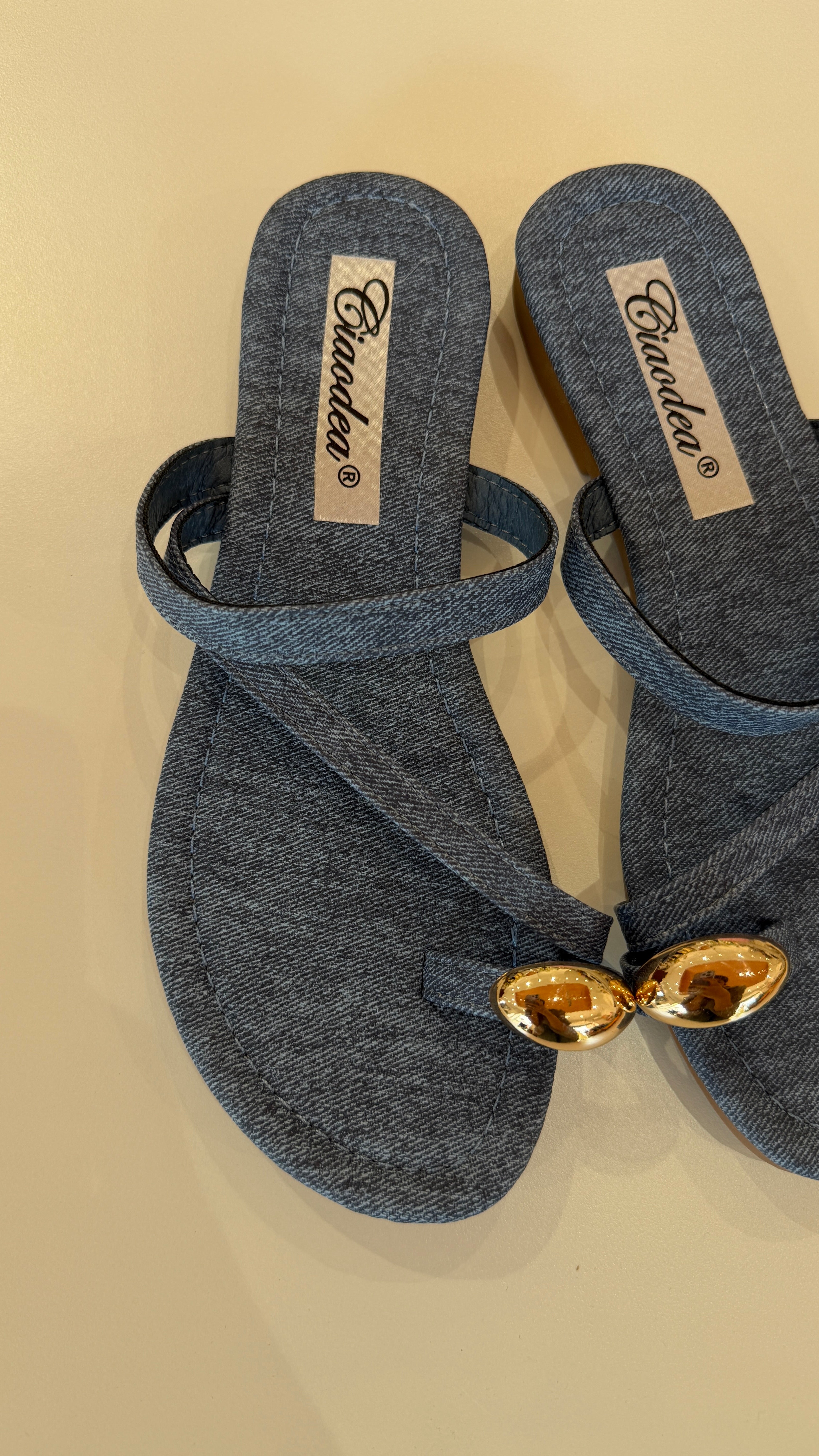 Sandali bassi denim