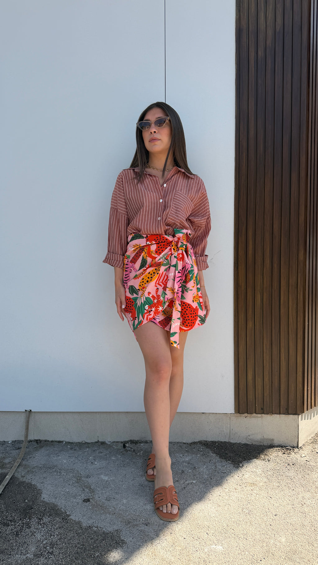 Camicia velata rigata