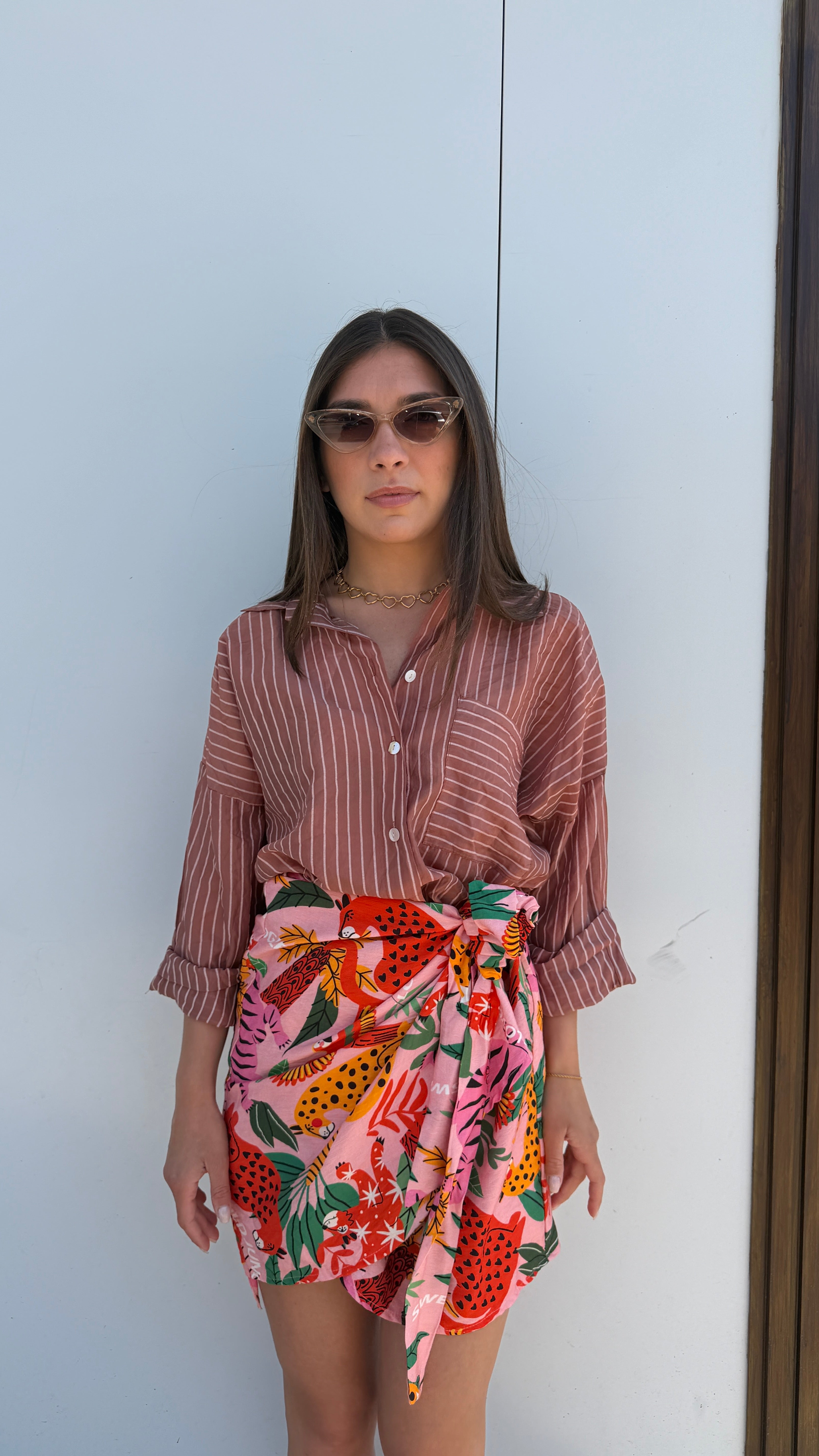 Camicia velata rigata