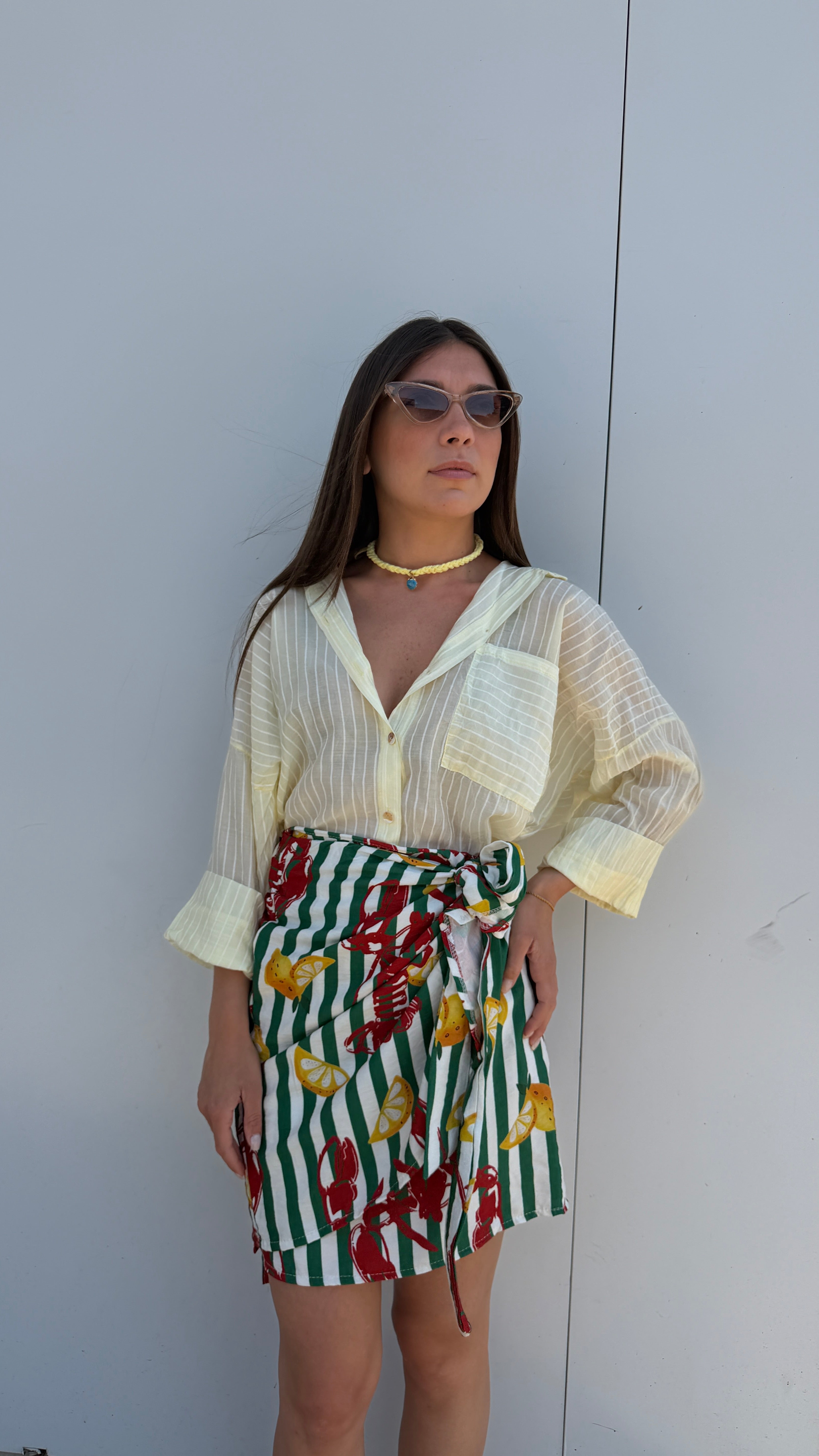 Camicia velata rigata