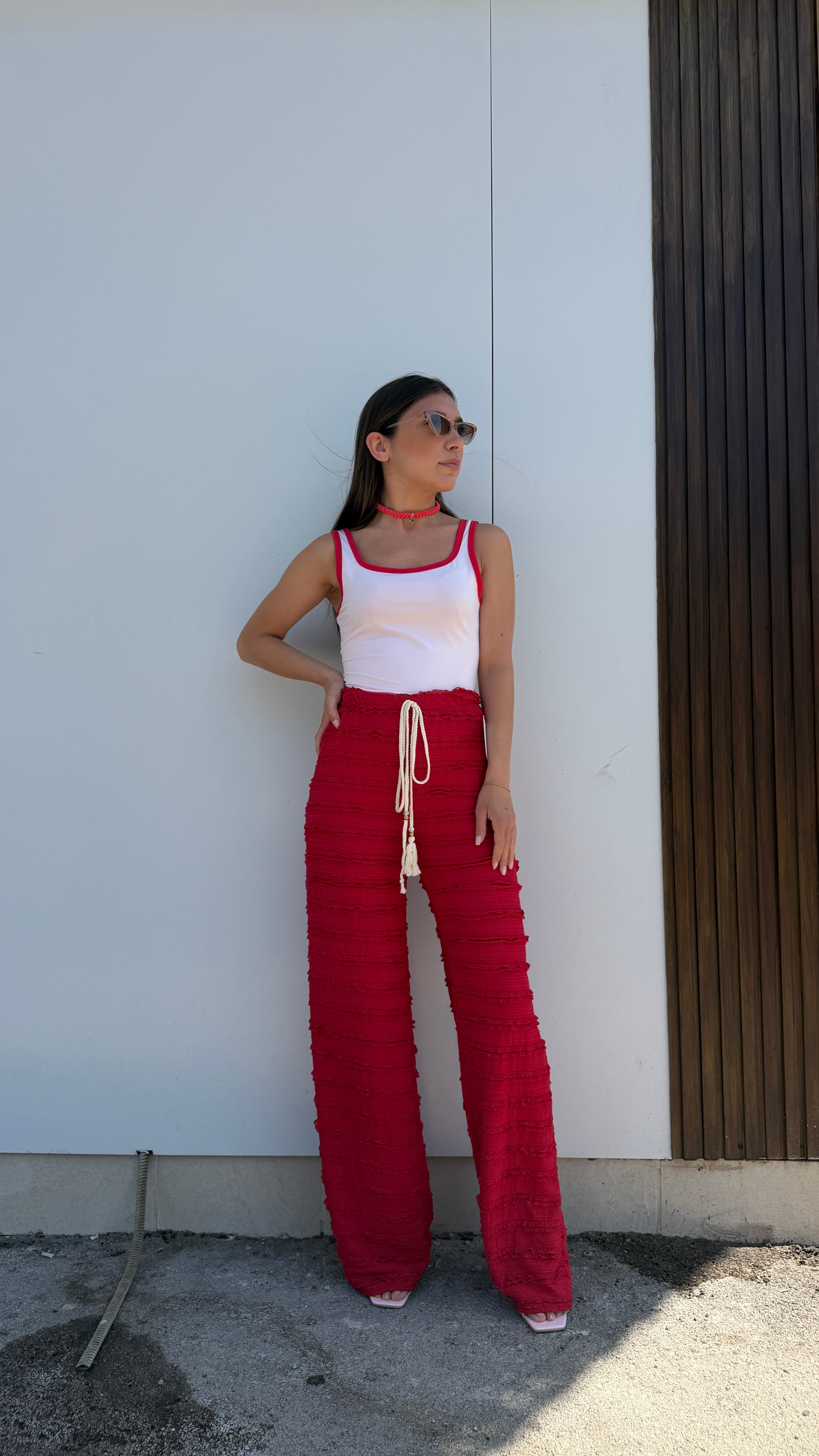 Pantalone rouches