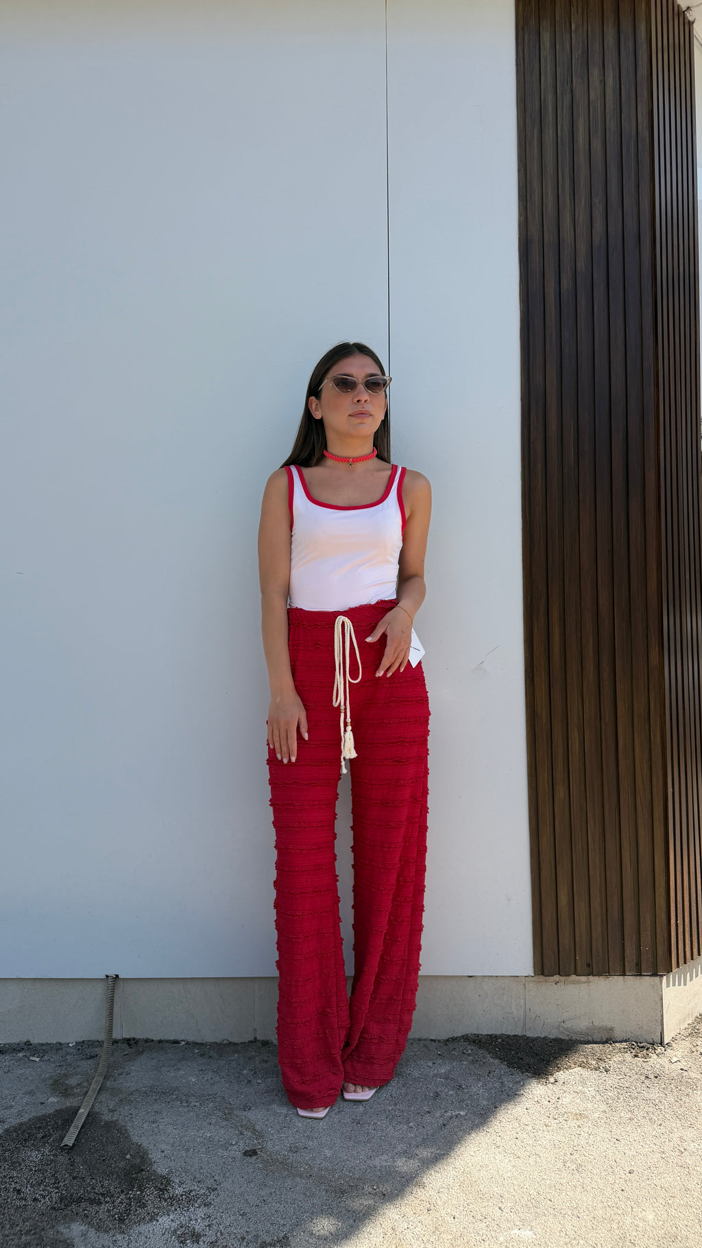 Pantalone rouches