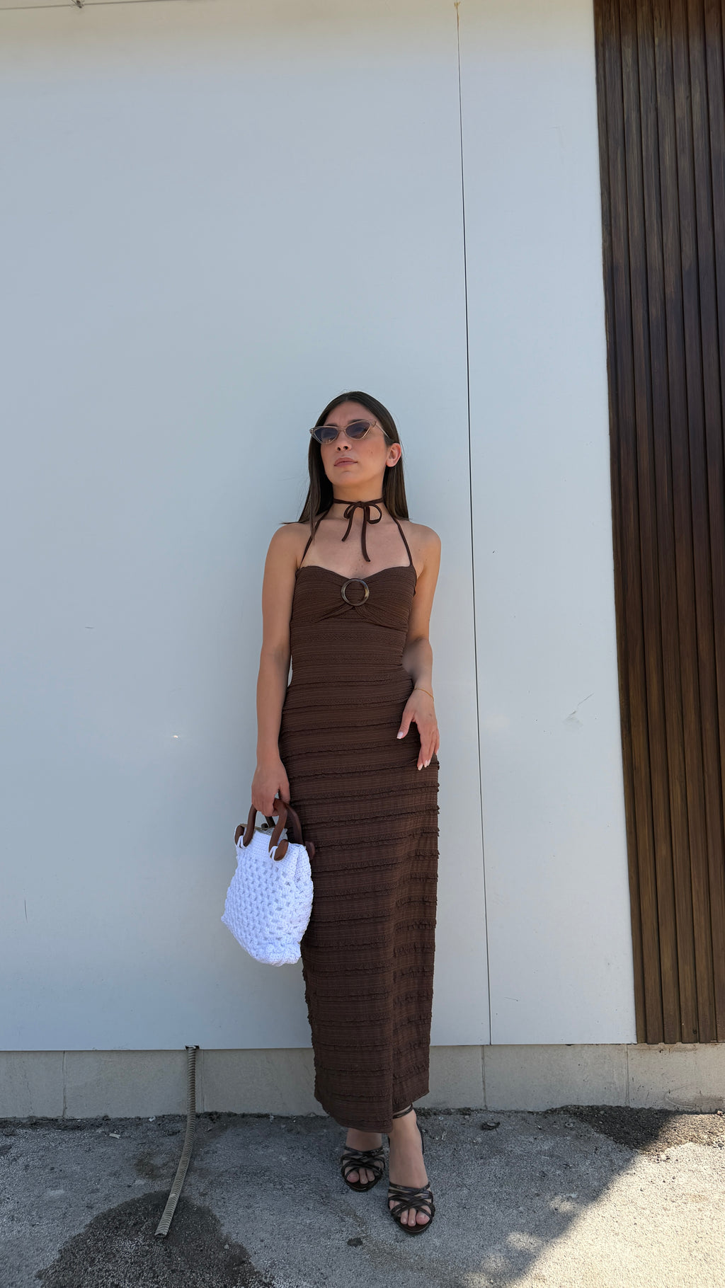 Abito lungo brown