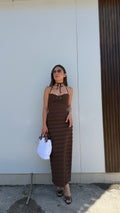 Abito lungo brown