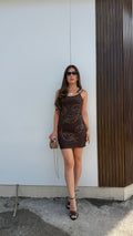 Mini dress brown