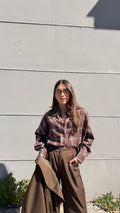Camicia Quadroni over size flanella