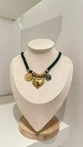 Collana cuore tre ciondoli verde